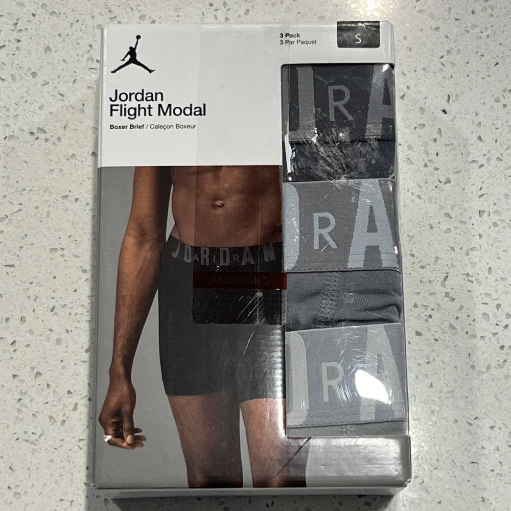 Jordan Flight Modal Boxer Brief 3 Pack Black New JM0691-023 Men's Small